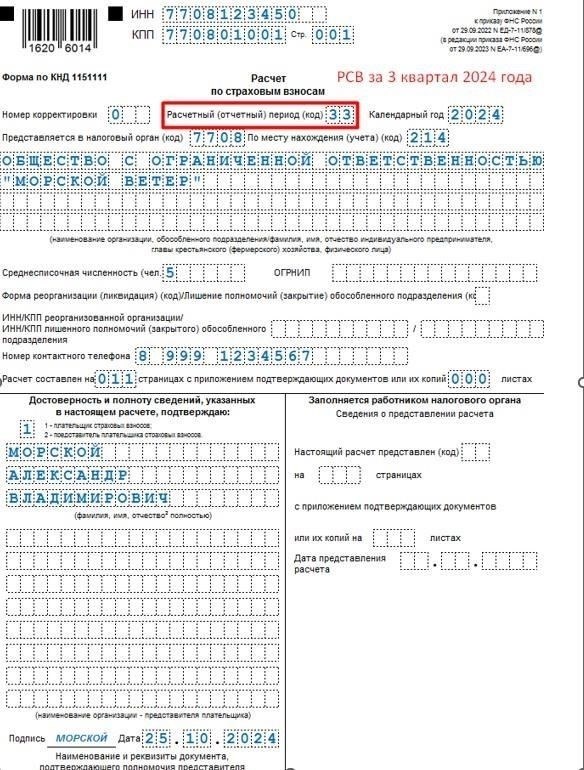 Включение выходного пособия в декларацию РСВ